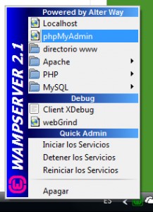 Iniciar PhpMyadmin
