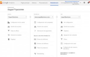 Administración de Google Analytics